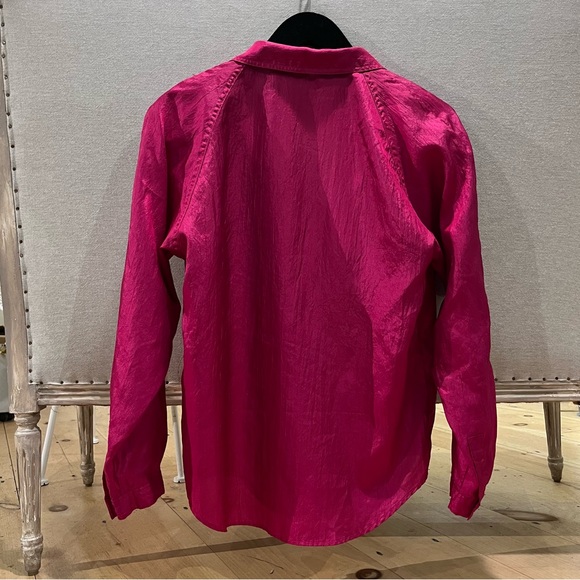 Diane Von Furstenberg Vintage Fuchsia Button Up Top - Picture 8 of 11